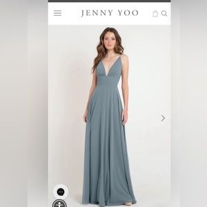 Jenny Yoo “Brady” Chambray sz 12, extra length (worn once)